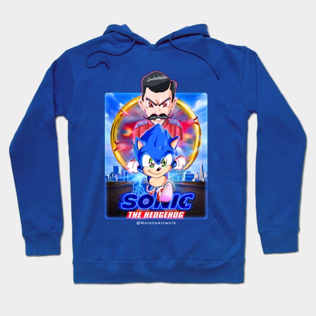 Sanic Blue Blur Hoodie by MorenoArtwork